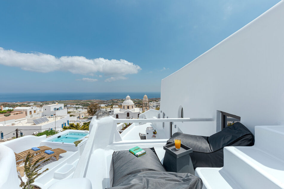 Aegean side sea view from Aleanna Villa in Santorini